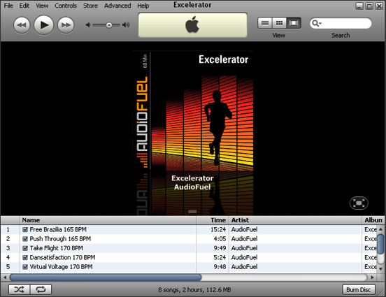 AudioFuel in iTunes
